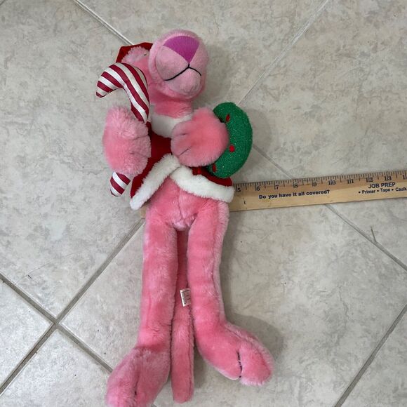 United Artist Toy Network Pink Panther Christmas Plush 2002 17”Tall - Picture 10 of 11